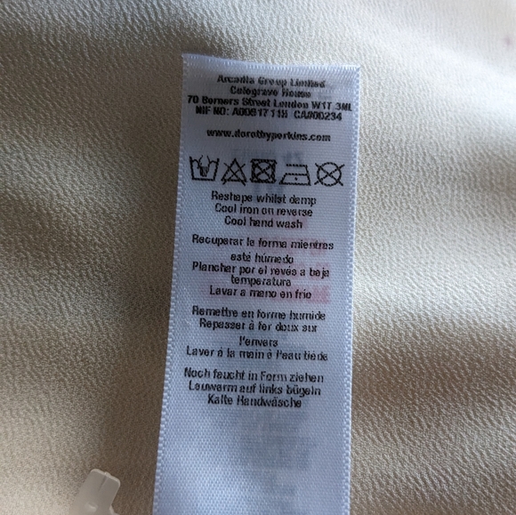 DOROTHY PERKINS Luxury Beige and Black Chiffon Sleeveless Blouse Size 14 - Picture 14 of 16